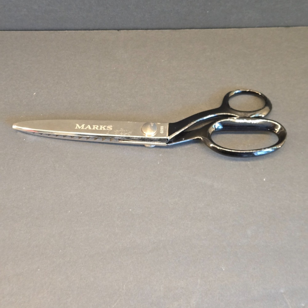 Marks Pinking Shears Zig Zag Chromed Steel Scissors  Made in Brazil Model 409B